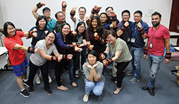 Targeted weight loss intervention group on ST's site in Singapore (group picture)